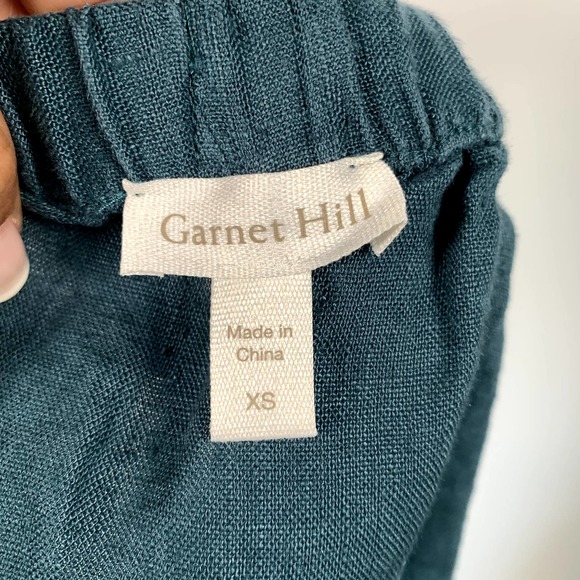 Garnet Hill 100% Linen Green Mini Skirt with pockets Sz XS‎ - Picture 6 of 6